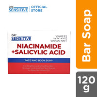 Dr. Sensitive Niacinamide + Salicylic Acid Face and Body Bar Soap 120g