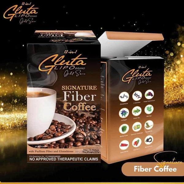 GlutaLipo Gold Fiber Coffee with Chia Seed (10Sachets)