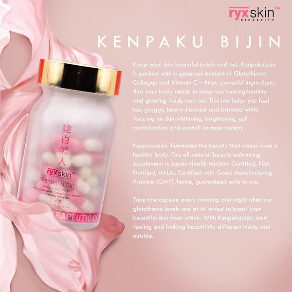 RyxSkin Sincerity Kenpaku Bijin Gluthatione Collagen Vitamin C 62's - Made In Japan